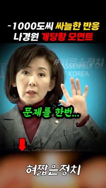 -1000도씨 싸늘함에 개당황한 나경원