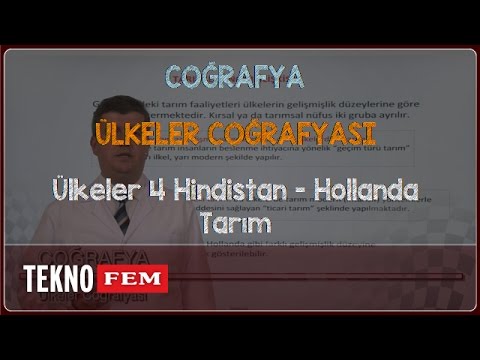 YGS-LYS COĞRAFYA - Ülkeler 4 Hindistan - Hollanda Tarım