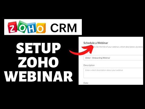 How To Setup Zoho Webinar on Zoho CRM | Zoho CRM Tutorial - YouTube