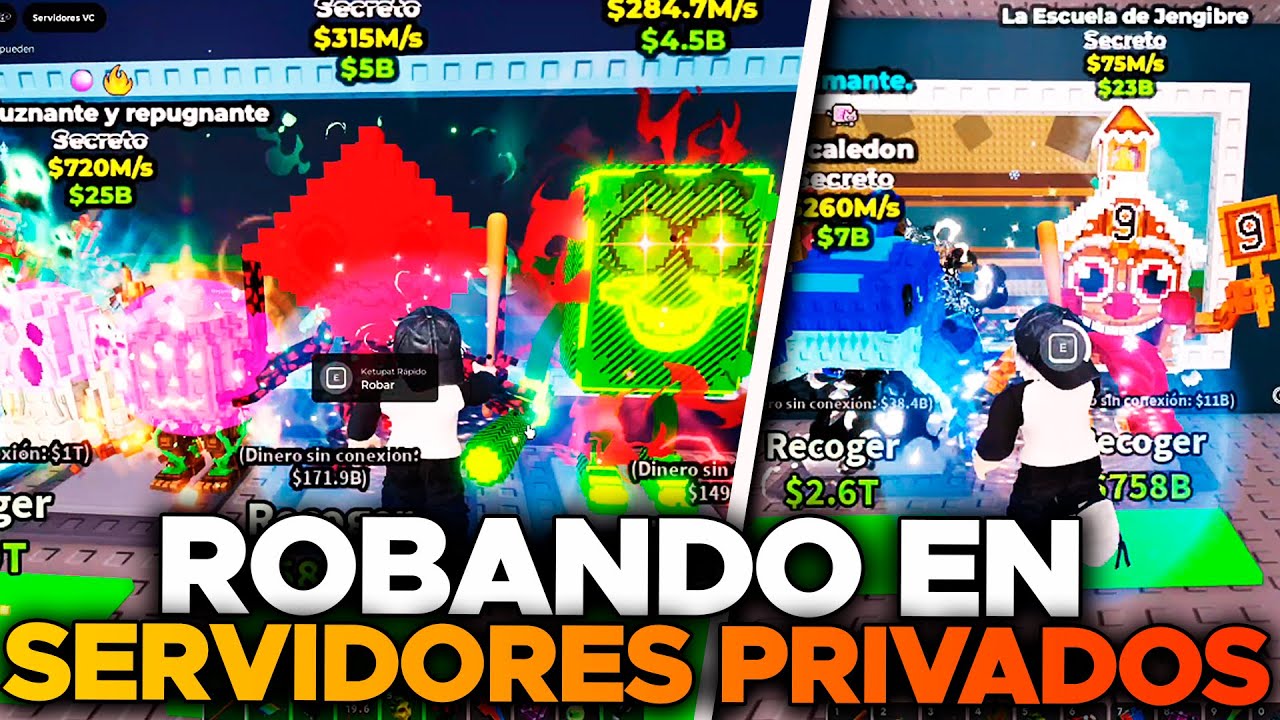 Robando en SERVIDORES PRIVADOS con el METODO ANTIGUO en el ADMIN ABUSE de Steal a Brainrot 🔥🔥