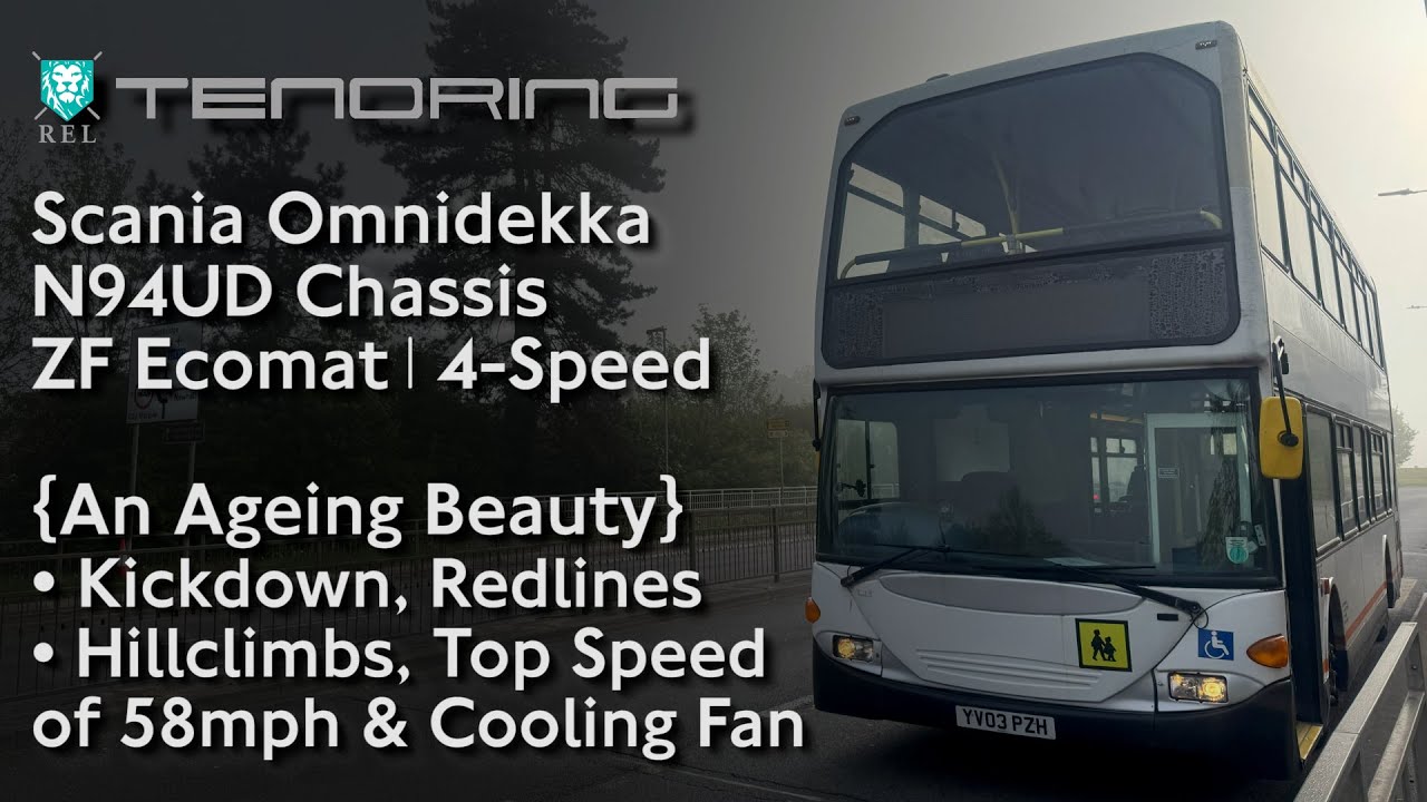 {An Ageing Beauty} Ex-Metrobus Scania Omnidekka N94UD ft. Kickdown, Redlines, Hillclimbs & Top Speed