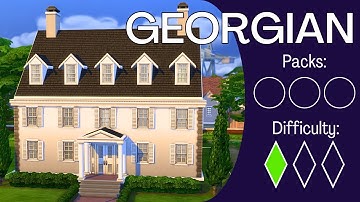 How To Build a GEORGIAN COLONIAL Two Ways Like a Nerd - Base Game In-Depth Sims 4 Building Tutorial