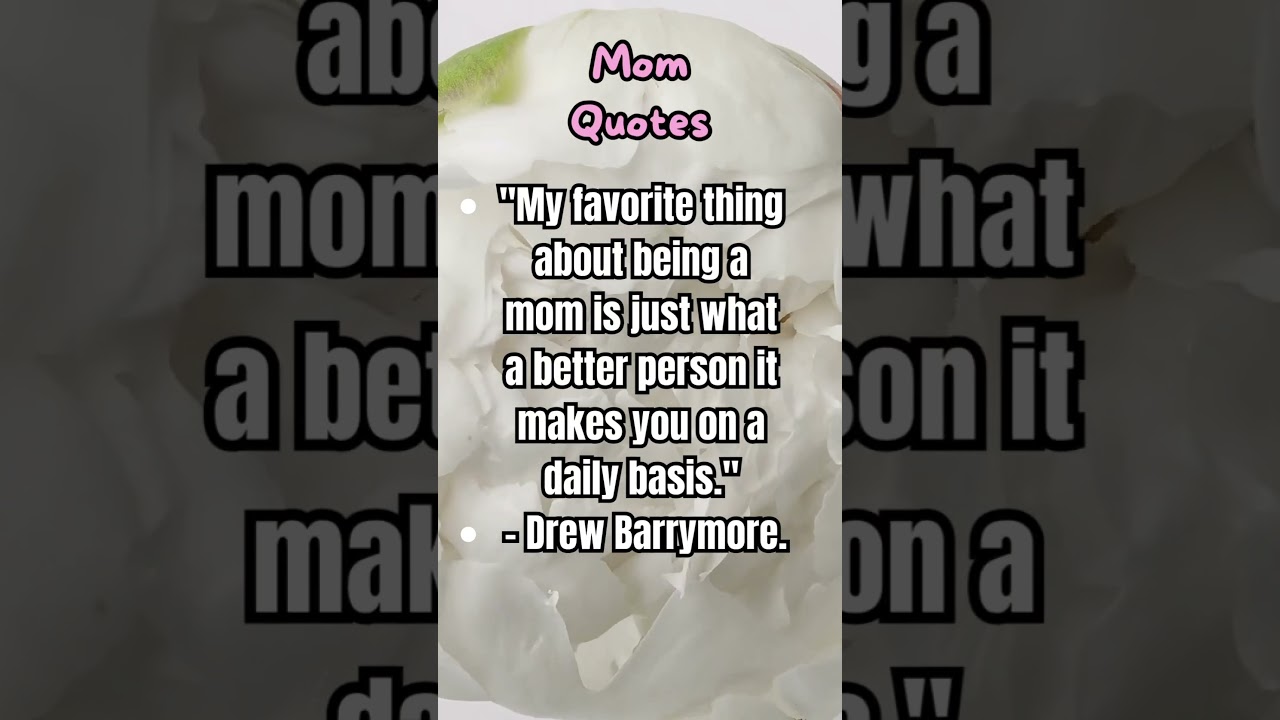 Drew Barrymore for Mother’s Day! “The Mom Corner” 