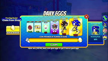 Sonic speed simulator Golden eggs- I GOT SUPER LUCKY!!!