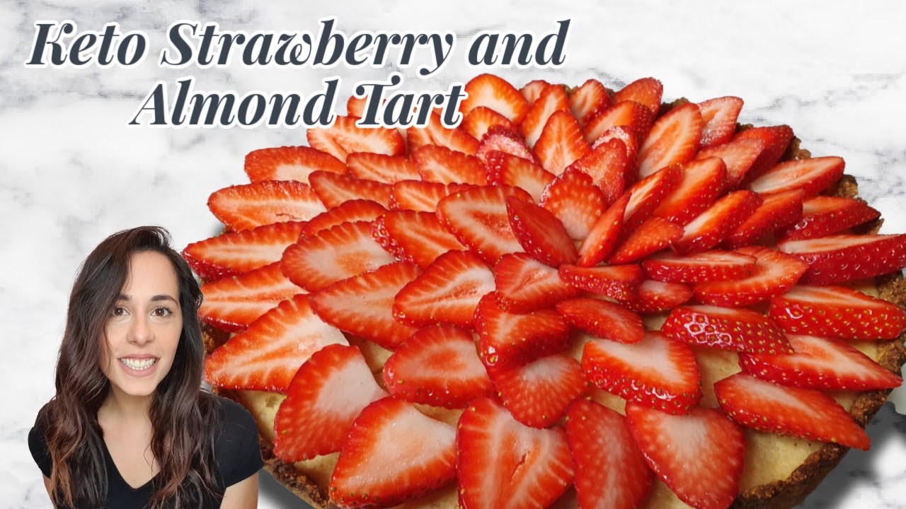 keto diet - strawberry and almond tart (frangipane)
