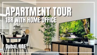 DUBAI 🇦🇪 | Apartment Tour 2023, Cozy & Minimal One Bedroom with Home Office 🏡 | MiCHEL 💕
