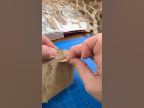 Peeling Cardboard for a Textured Relief Sculpture #ArtStudioShorts
