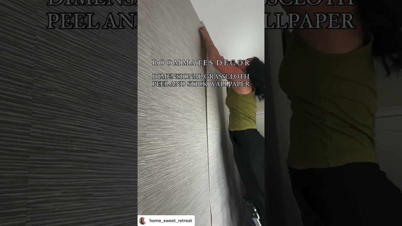 Dimensional Grasscloth Peel & Stick Wallpaper Bedroom Makeover