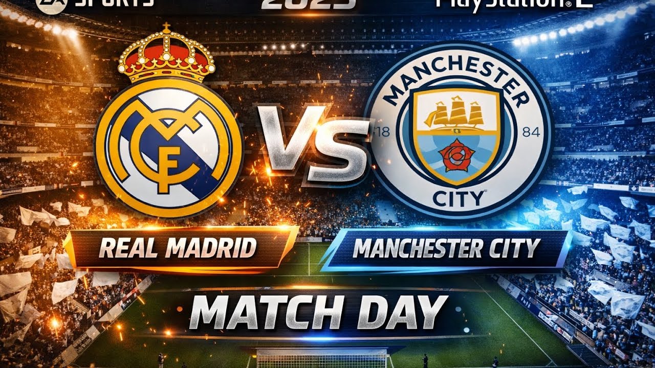 🎮🔥 ريال مدريد ضد مانشستر سيتي | مباراة نارية 2023 على بلايستيشن 2 😱⚽