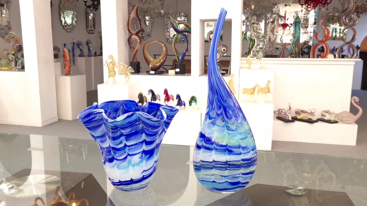 Missoni Vases - Blue Fantasy - Original Murano Glass