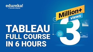 Tableau Full Course  Learn Tableau in 6 Hours | Tableau Training for Beginners | Edureka