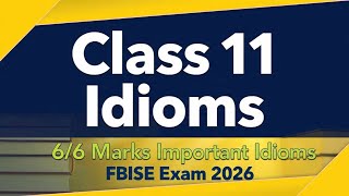 Class 11 English Notes Idioms.
