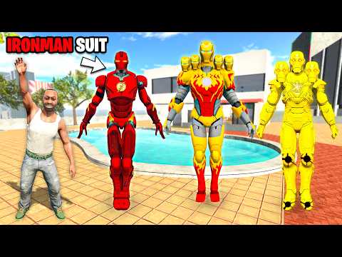 😱Franklin Stealing Every Iron Man Suit in Indian Bike Driving 3D