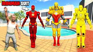 😱Franklin Stealing Every Iron Man Suit in Indian Bike Driving 3D screenshot 1