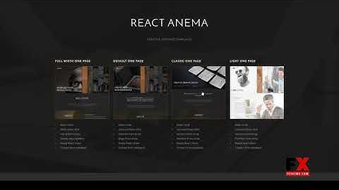Anema - React OnePage Template react landing page react js template