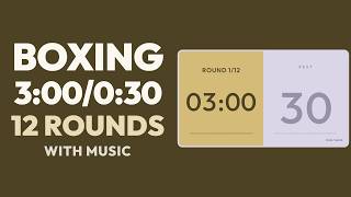 Boxing Round Timer 3 Min / 30 Sec · 12 Rounds · 41 Minutes 🥊 With Music
