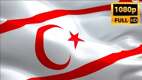 Northern Cyprus waving flag. National 3d Nicosia flag waving. Sign of Turkish Cyprus.Northern Cyprus