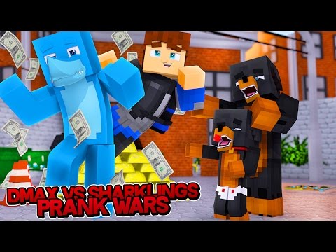 minecraft-prank-wars---sharky-&-scuba-steve-think-they-won-the-lottery---donut-the-dog-minecraft