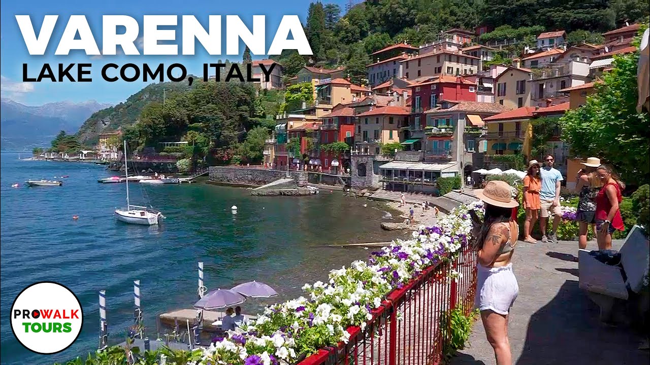 Varenna Walking Tour   Lake Como Italy   4K with Captions