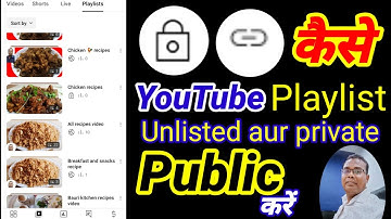 youtube unlistedorprivate playlist ko public kaise kare|how to public unlisted or private playlist