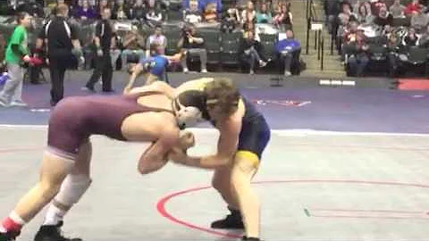 Kimball's Tschida hits a takedown.
