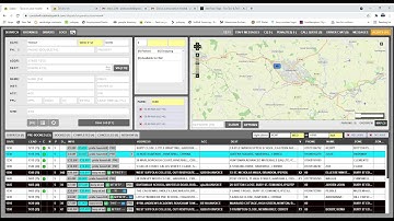 Dispatch screen subsections on icabbi