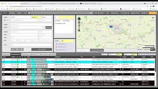 Dispatch screen subsections on icabbi