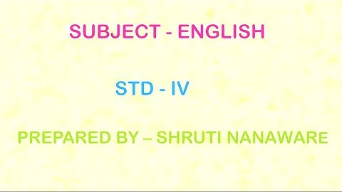 Standard: IV  , Subject: English , Topic: Your own book of Science