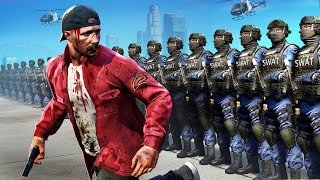 1 VS 100 SWAT Manhunt in GTA 5!