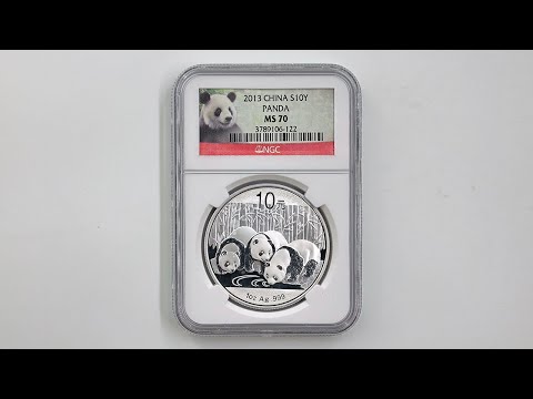 2013 中国 パンダ銀貨 10元 NGC MS70 2013 中国 パンダ 10元 銀貨 1オンス NGC MS 70 最高鑑定 完全未