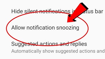 Oneplus Mobile | Allow Notification Snoozing Meaning