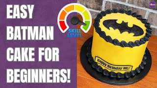 Beginner-Friendly Batman Cake: Simple Buttercream Design