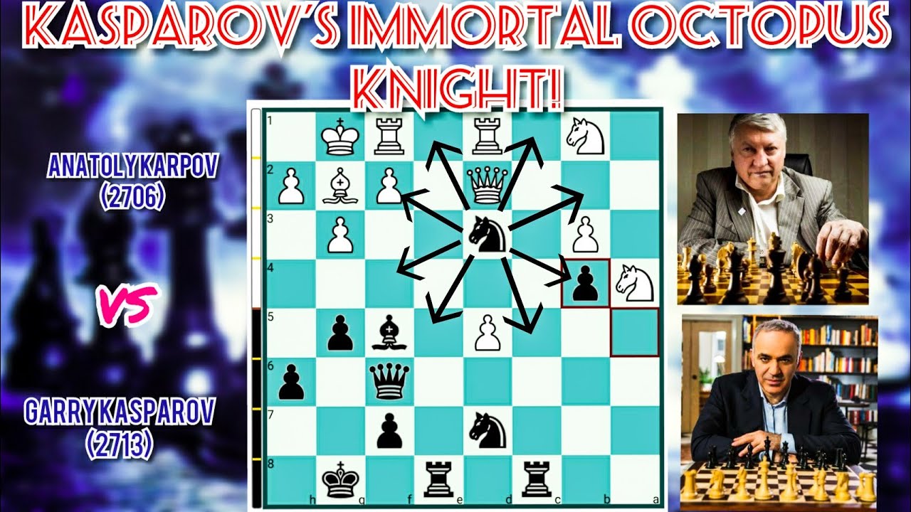 Free Course: Chess Classics You must Know Ep 21, Karpov vs Kasparov, Wch  1985, Game 16, The Octopus Knight from ChessBase India