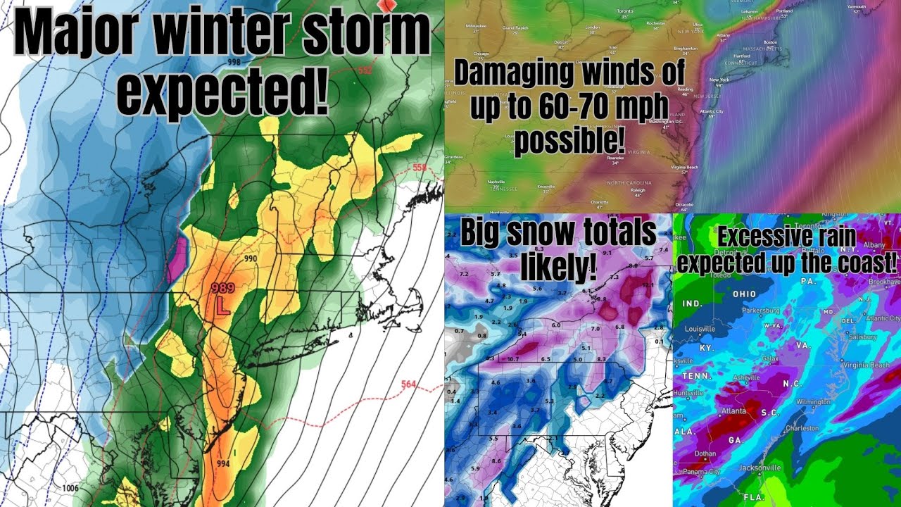 Major winter storm expected to bring heavy snowfall, damaging winds ...