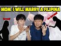 "I will Marry a Filipina" Korean Mother's Reaction | Prank Video