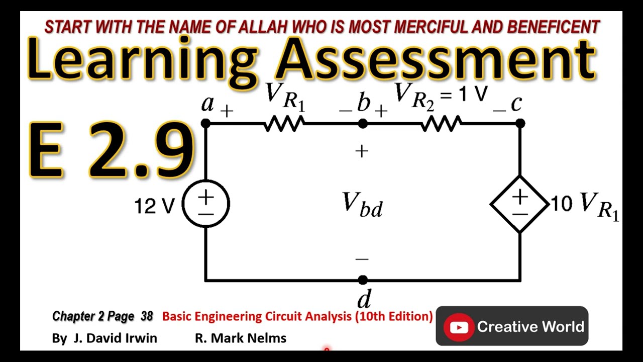 Chapter 2 Learning Assessment E 2.9 solution | Linear Circuit Analysis