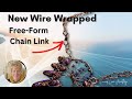 Freeform Elegance: Wire-Wrapped Oval Chain Link Creation - Easy