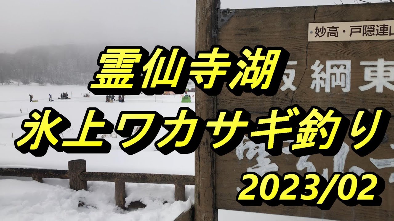 【氷上ワカサギ釣り】霊仙寺湖_202302
