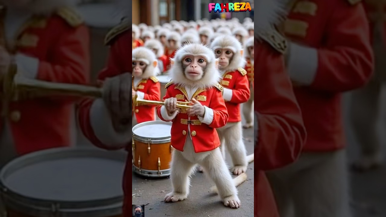 Drumband monyet,funny monkey,bandar,doger monyet,beruk,bedes,drumband,kera,topeng monyet,monyet