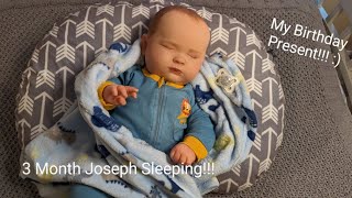 New BIRTHDAY Baby!! Realborn 3 Month Joseph Sleeping!
