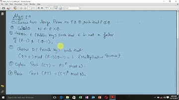 RSA algoritm in cryptography network security.