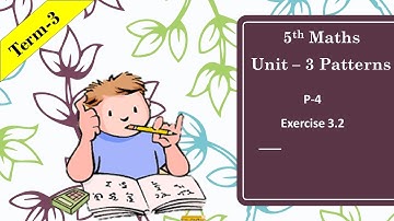 5th maths // Unit 3 // Patterns // exercise 3.2