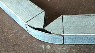 not everyone knows, the welder's new trick in bending square pipes 90 degrees | pipe cutting trick by Stick welder 19,618 views 3 months ago 4 minutes, 17 seconds