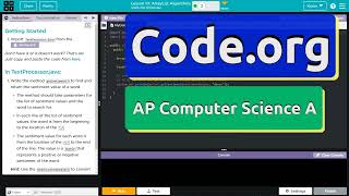 Code.org Lesson 10.2 ArrayList Algorithms | Tutorial with Answers | CSA Unit 6