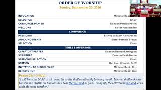 Full SBCEE Virtual Sunday School and Service 9-20-2026 Guide