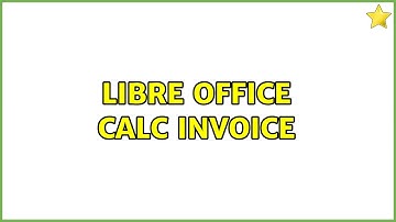 Libre office calc invoice