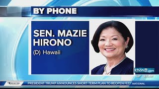 Sen. Mazie Hirono shares her reaction as the government temporarily reopens