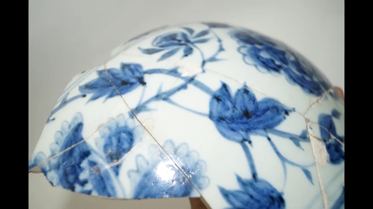 Yuan dynasty blue and white shards 青花瓷- YouTube