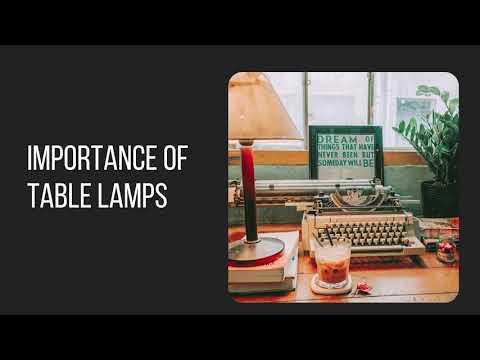 Importance of table lamps