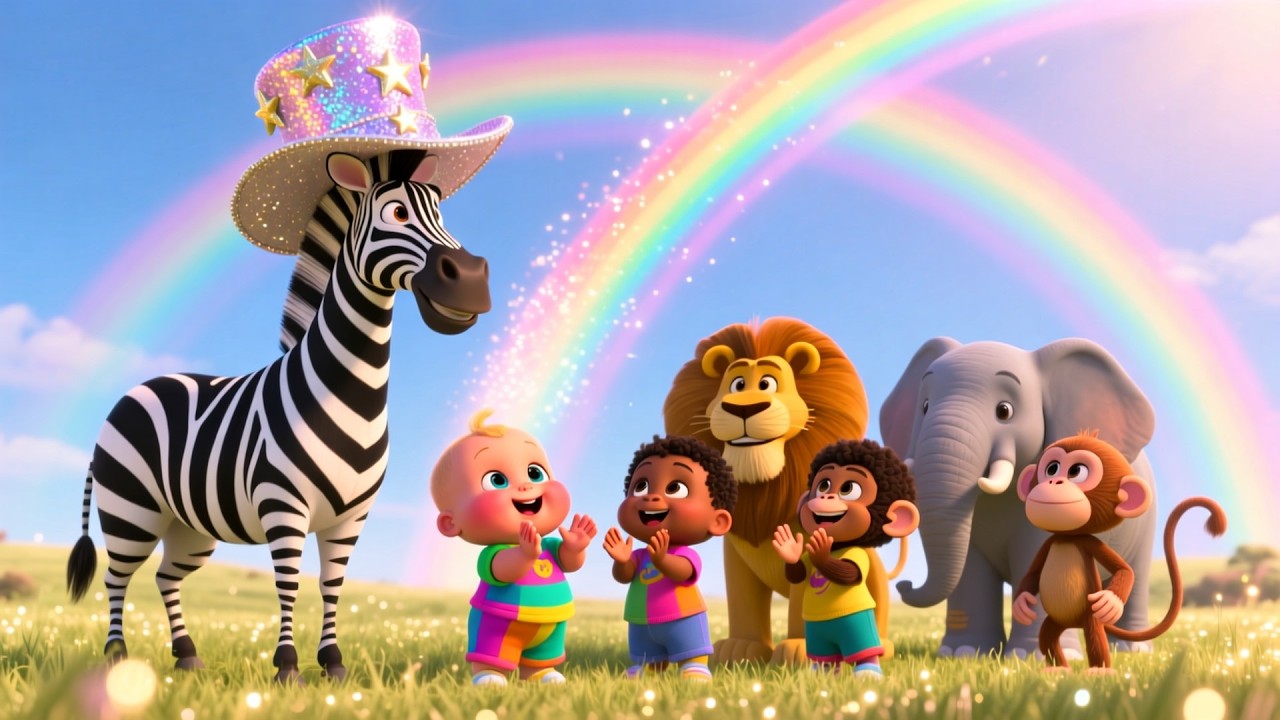 Zebra’s Magical Hat Show | Fun Kids Song | Playful Adventure Rhyme
